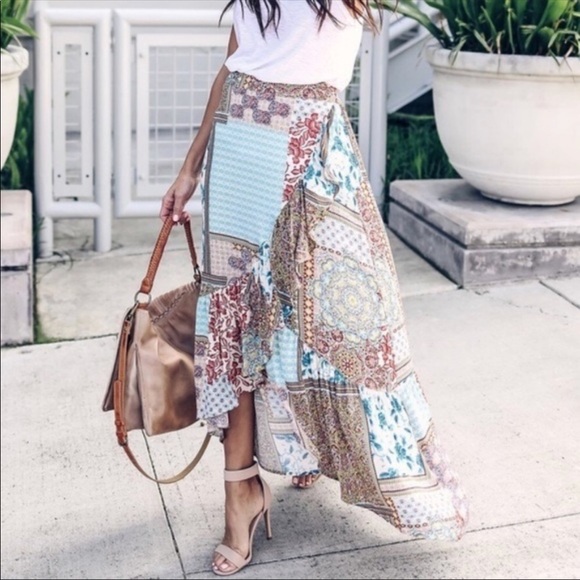 Boho Ruffle Skirt M - Picture 8 of 8